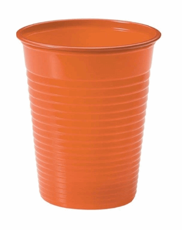 Azië zwanger zuurstof Plastic Beker - 180 ml - Oranje - 100 stuks