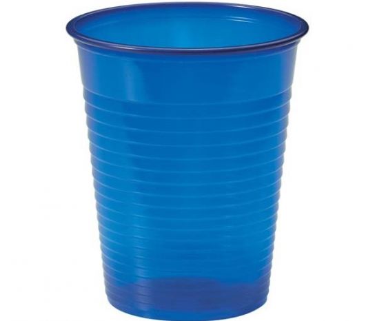 een schuldeiser rem Naar de waarheid Plastic Beker - 180 ml - Donkerblauw - 100 stuks