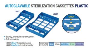 Cassette voor 8 instrumenten - medium - paars